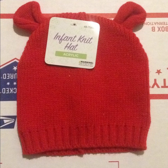 Four Infant Knit Hats - Picture 2 of 5